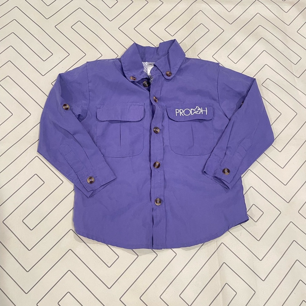 Prodoh Purple Button Down Fishing Top